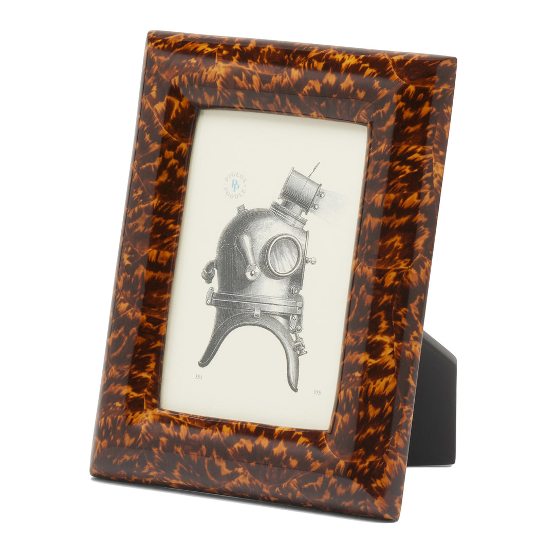 Dana High-Gloss Faux Tortoise Picture Frame