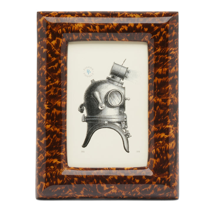 Dana High-Gloss Faux Tortoise Picture Frame