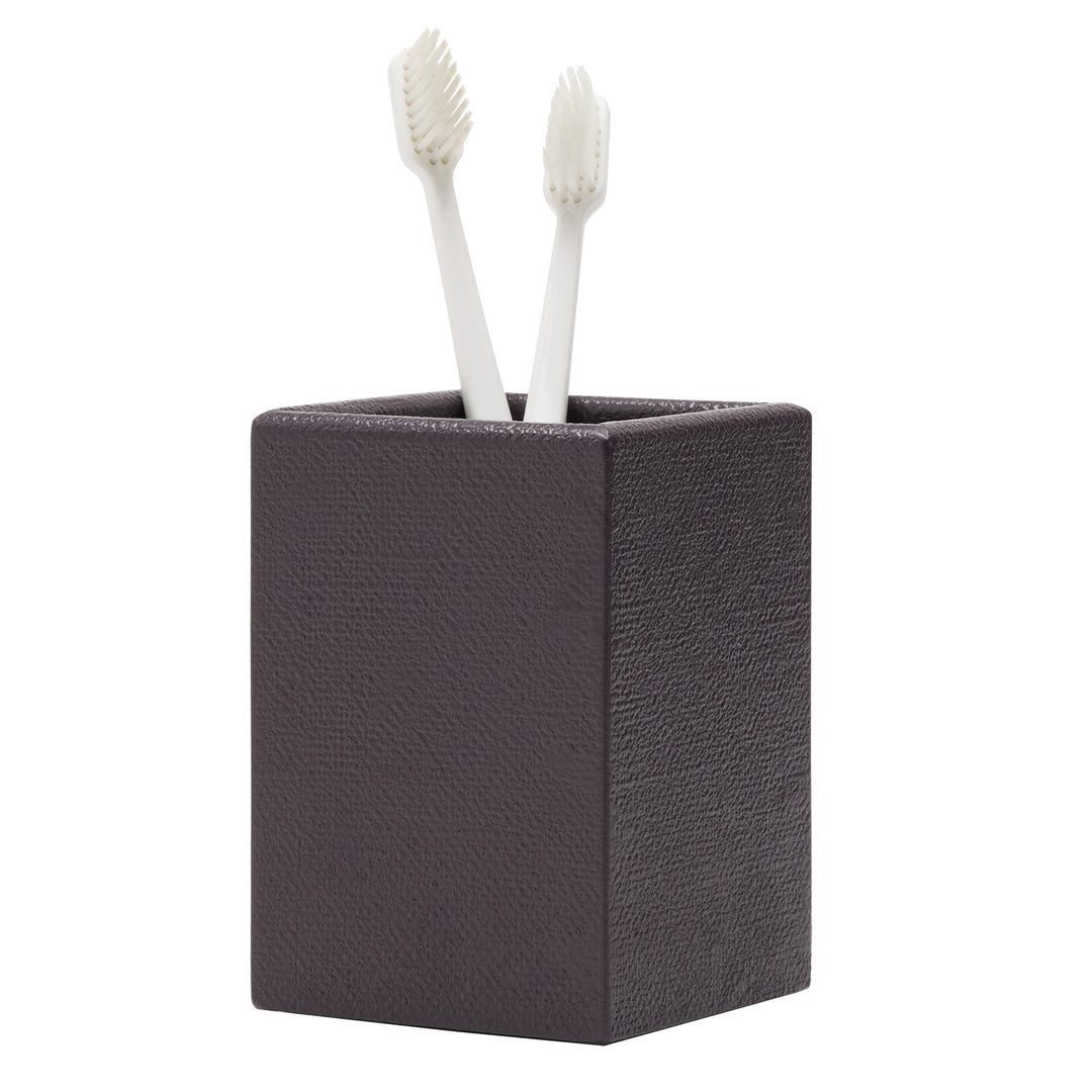 Dannes Faux Belgian Linen Bathroom Accessories (Aubergine)