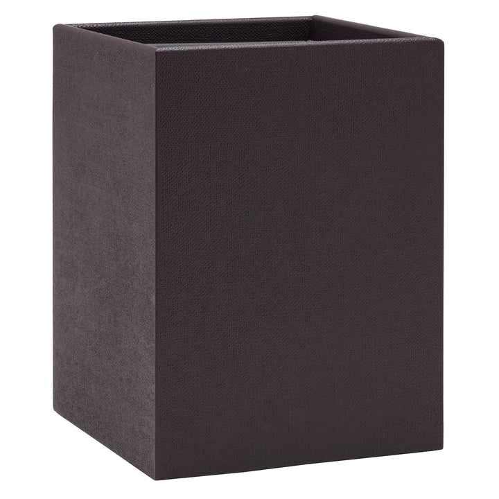 Dannes Faux Belgian Linen Square Wastebasket (Aubergine)