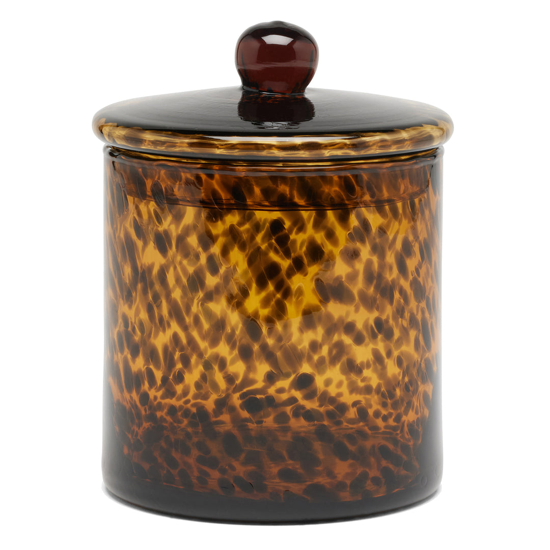 Darby Handblown Glass Large Canister (Tortoise Shell)