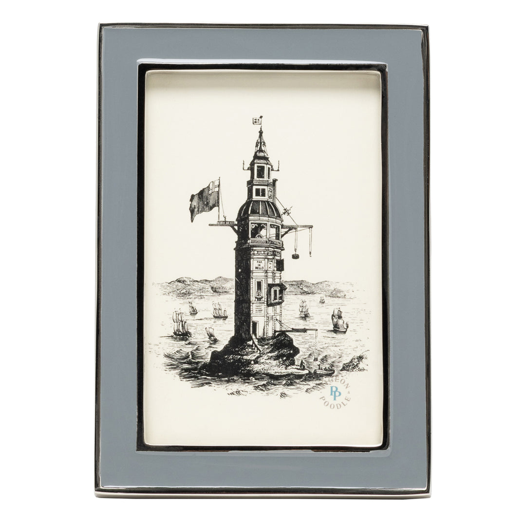 Delphi Enamel/Aluminum Picture Frame (Gray/Silver)