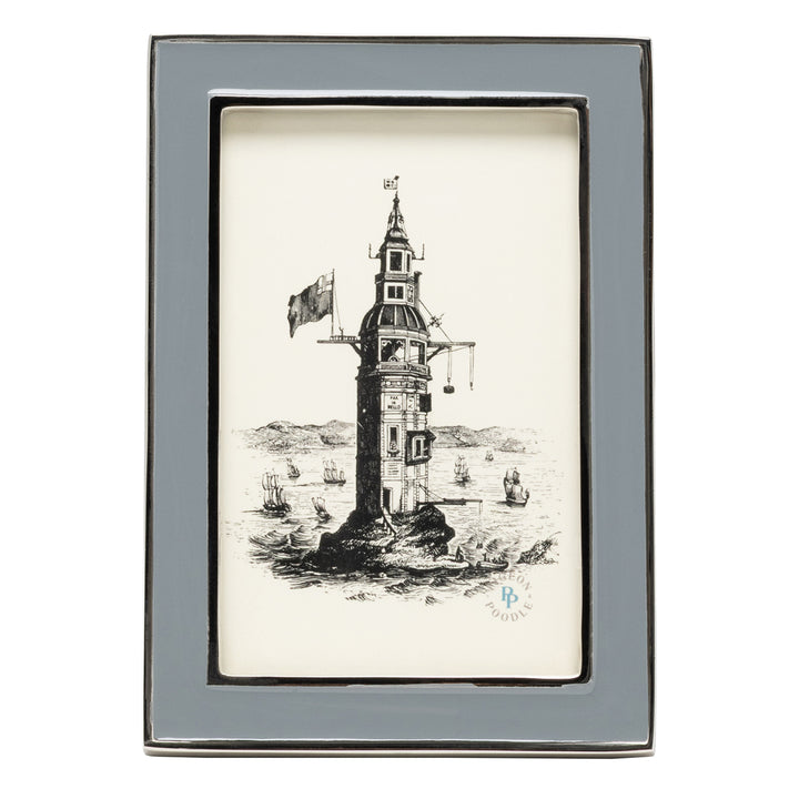 Delphi Enamel/Aluminum Picture Frame (Gray/Silver)
