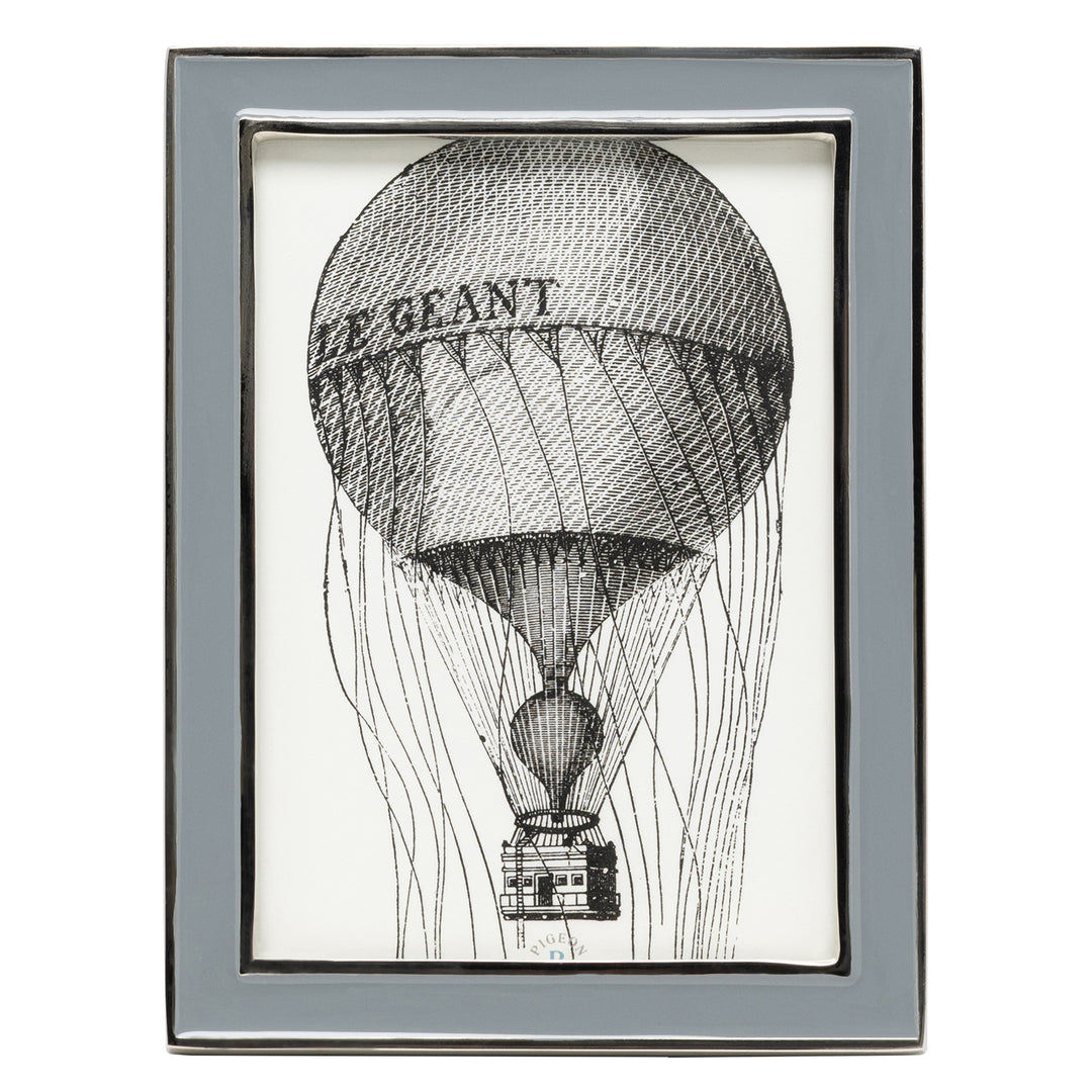 Delphi Enamel/Aluminum Picture Frame (Gray/Silver)