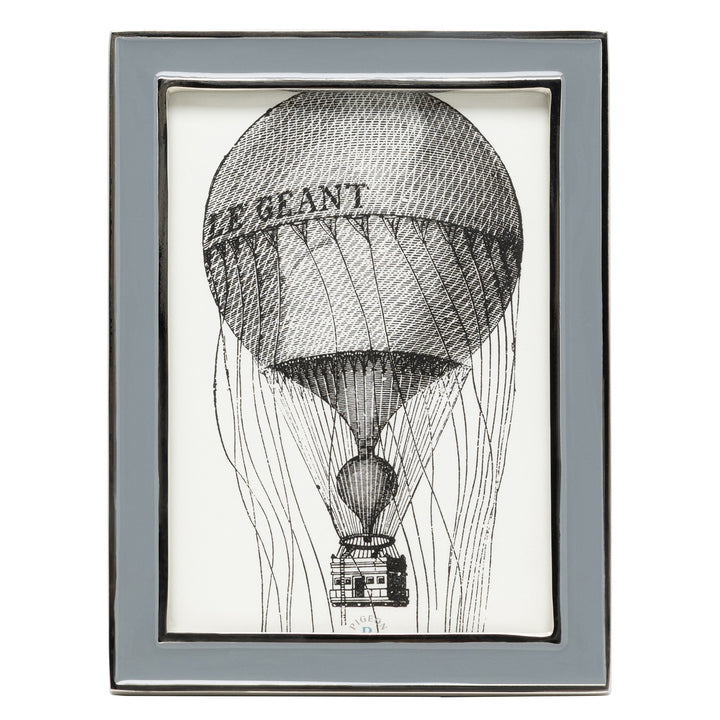 Delphi Enamel/Aluminum Picture Frame (Gray/Silver)