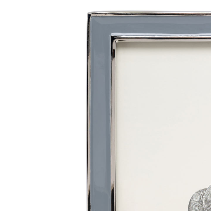Delphi Enamel/Aluminum Picture Frame (Gray/Silver)