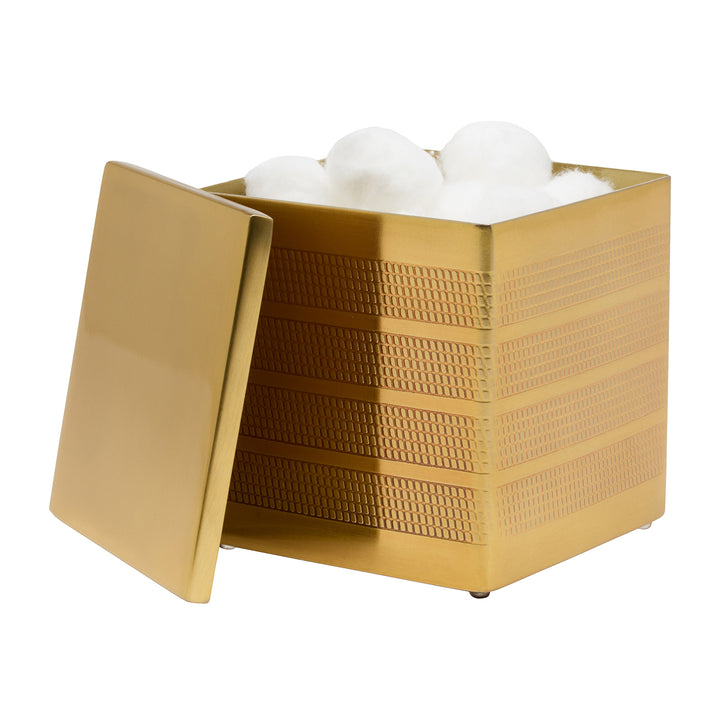 Denver Striped Etched Stainless Steel Bathroom Accessories (Antique Brass)