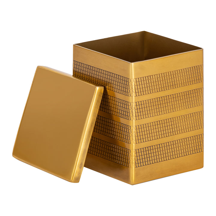 Denver Striped Etched Stainless Steel Bathroom Accessories (Antique Brass)