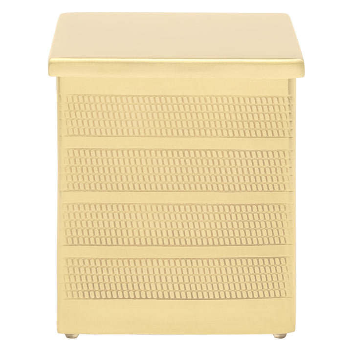 Denver Striped Etched Stainless Steel Bathroom Accessories (Shiny Gold)