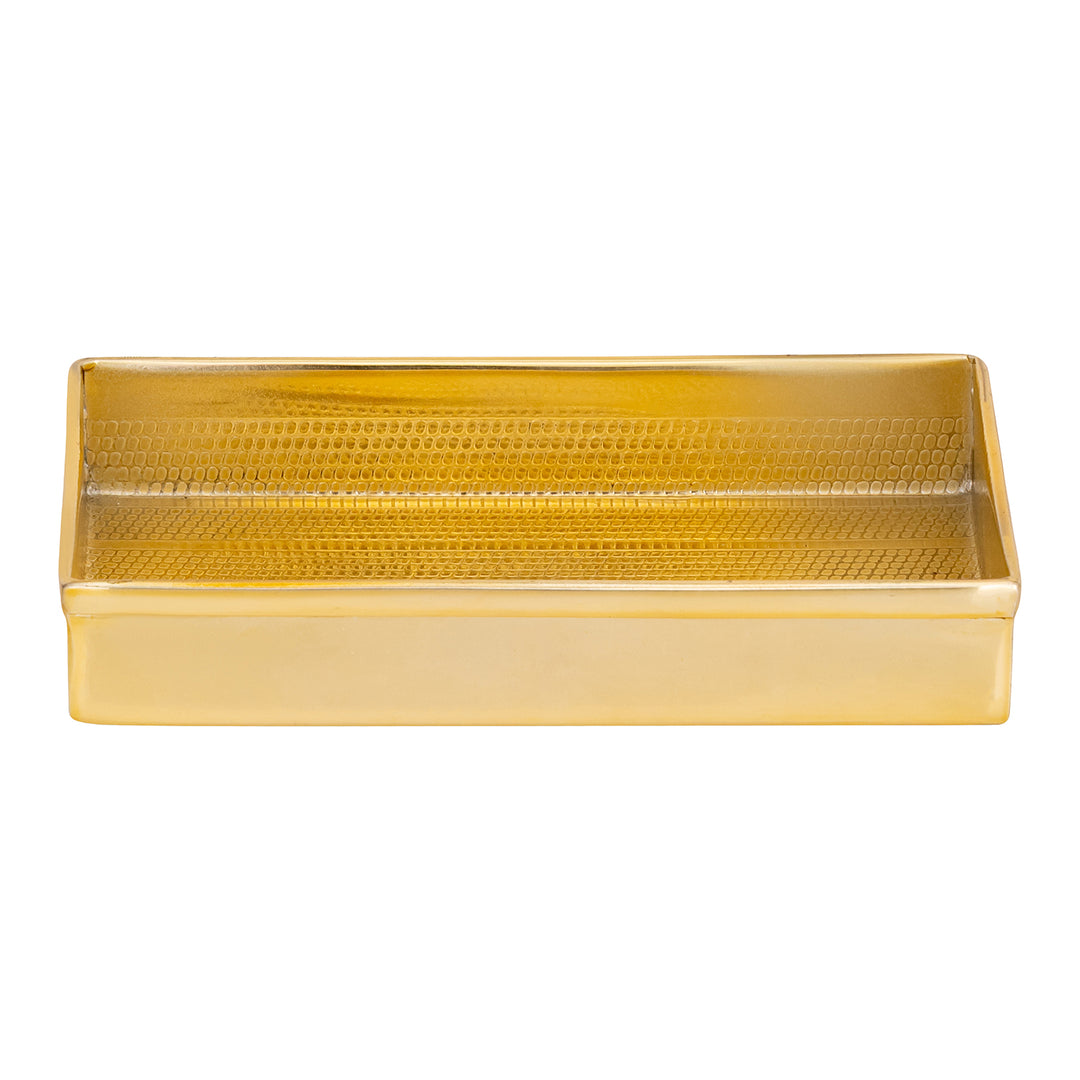 Denver Striped Etched Stainless Steel Bathroom Accessories (Shiny Gold)
