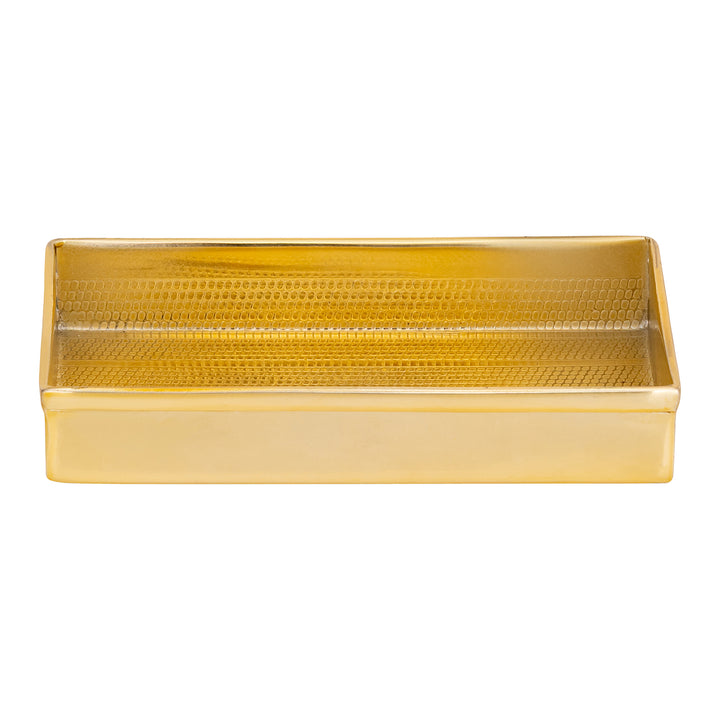 Denver Striped Etched Stainless Steel Bathroom Accessories (Shiny Gold)