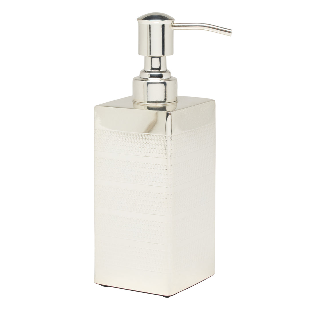 Denver Striped Etched Stainless Steel Bathroom Accessories (Shiny Silver)