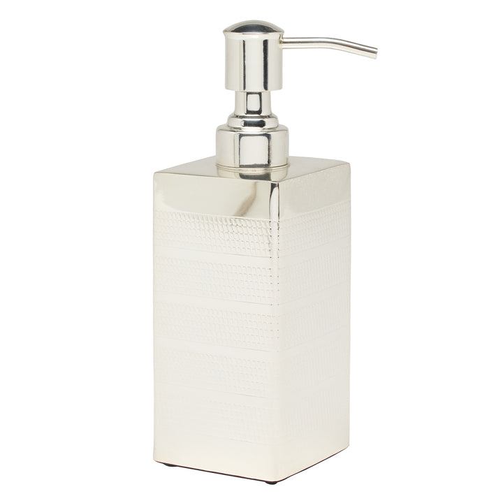 Denver Striped Etched Stainless Steel Bathroom Accessories (Shiny Silver)