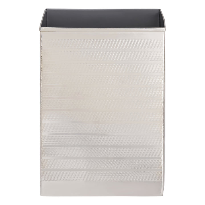 Denver Striped Etched Stainless Steel Bathroom Accessories (Shiny Silver)