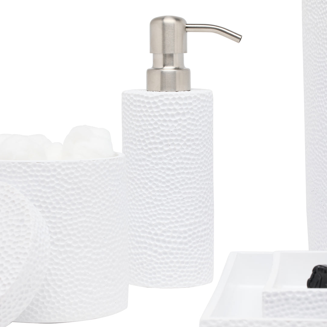 Dover Engraved Resin Bathroom Accessories (White)