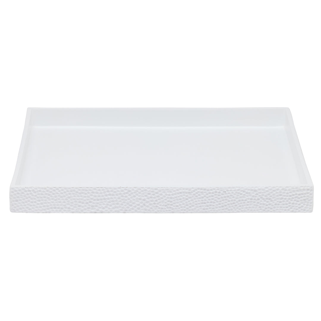 Dover Engraved Resin Large Tray (White)