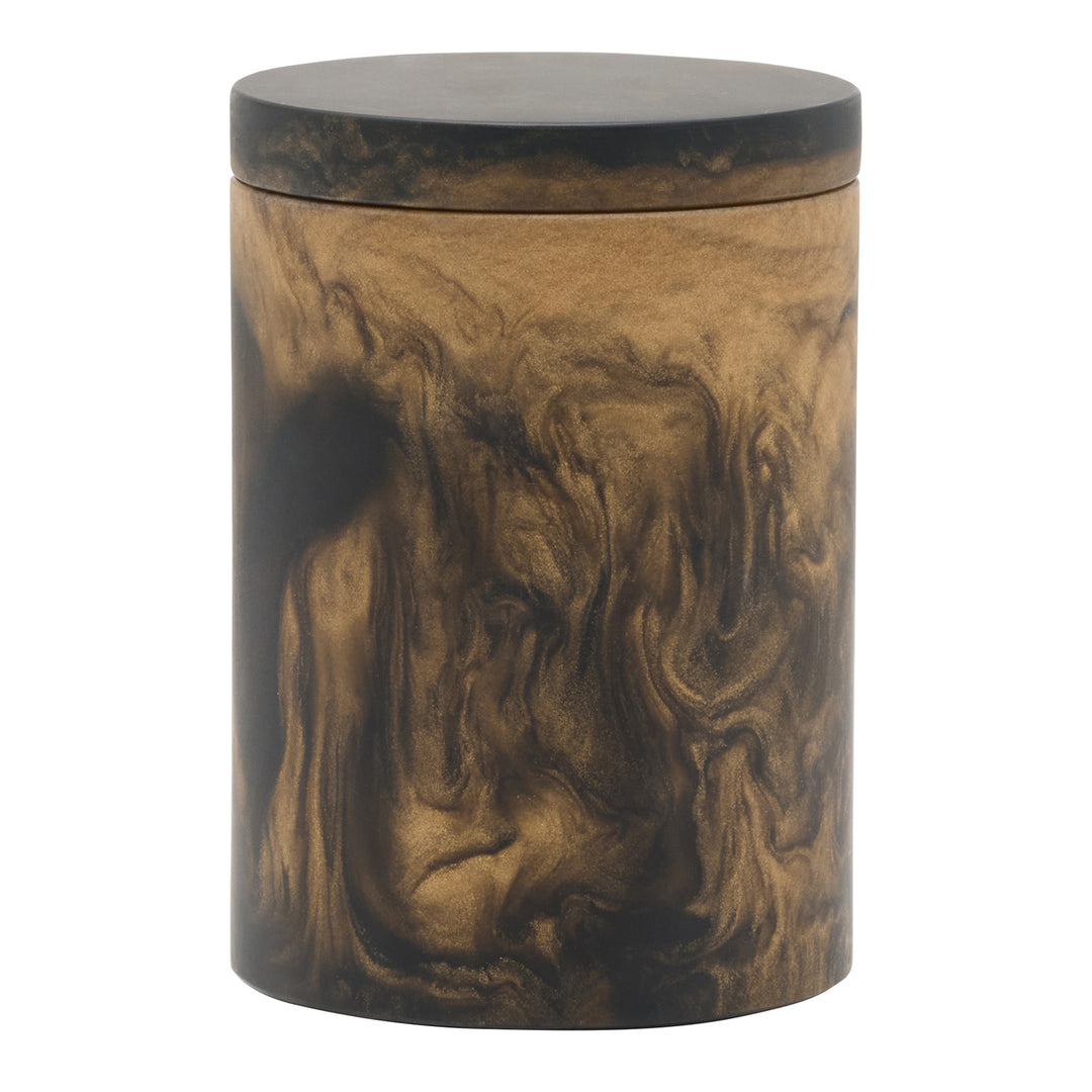 Duluth Black/Gold Swirled Resin Bathroom Accessories