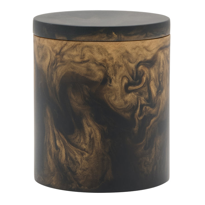 Duluth Black/Gold Swirled Resin Bathroom Accessories