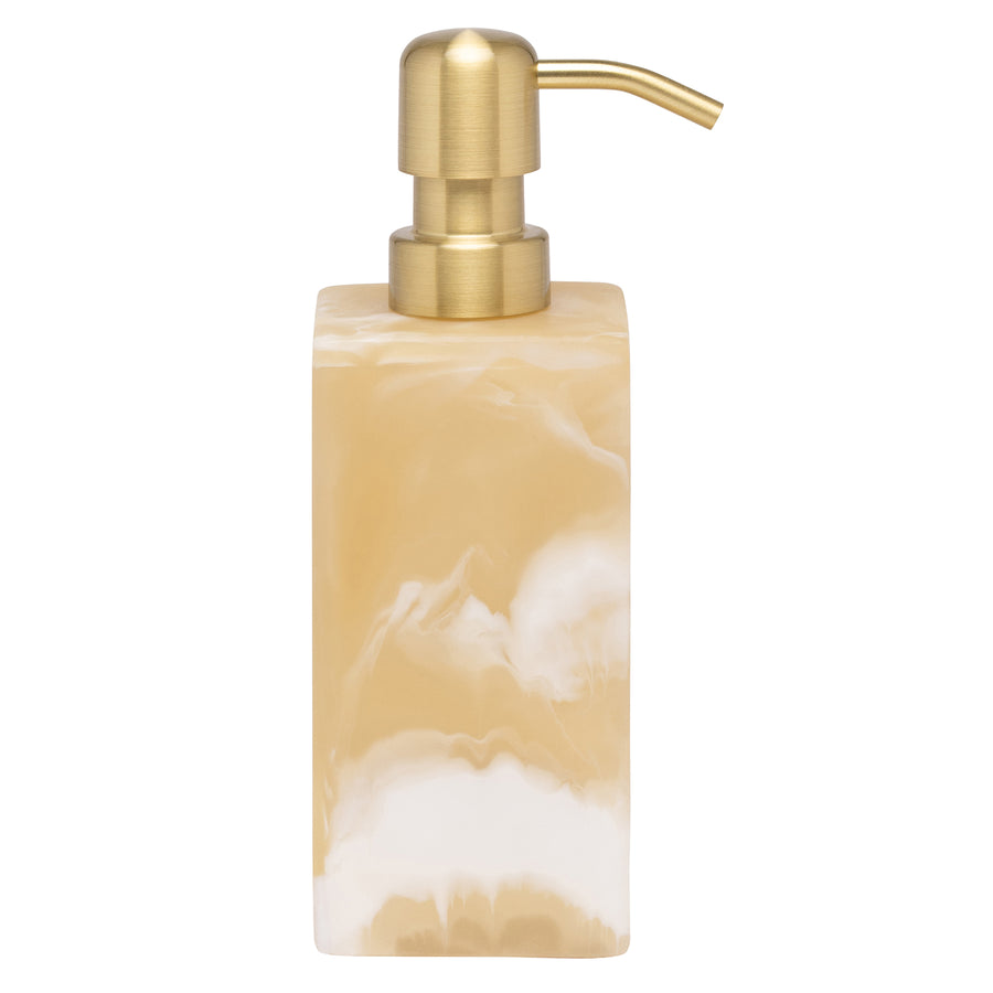 Duluth Ivory Swirled Resin Soap Dispenser - Hudson & Vine