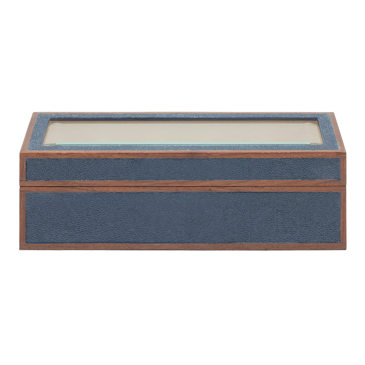 Elmbridge Faux Shagreen 5 Watch Box (Navy)