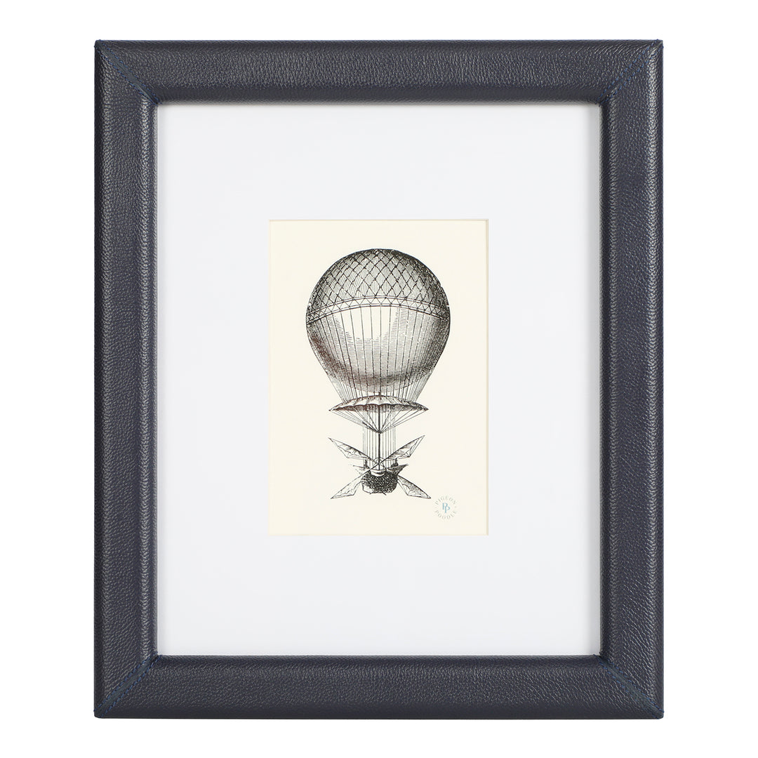 Eton Full-Grain Leather Wall Picture Frame (Navy)