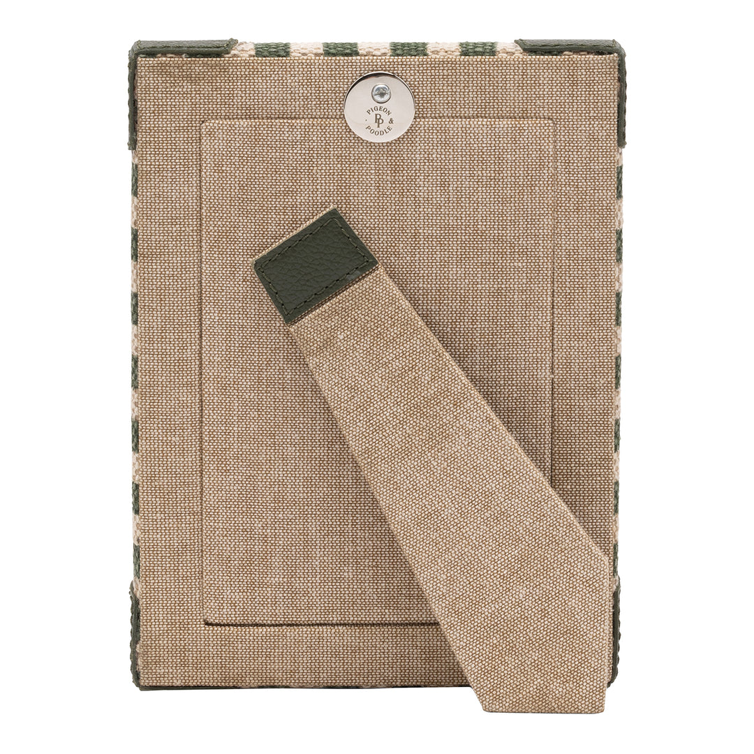 Franklin Emerald Striped/Forest Leather Picture Frames