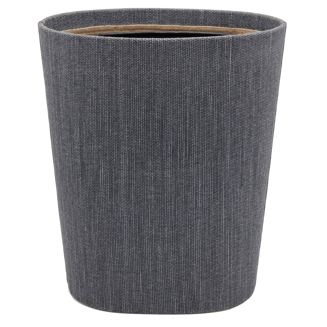 Galway Cotton Jute Wastebasket Oval (Slate Blue)