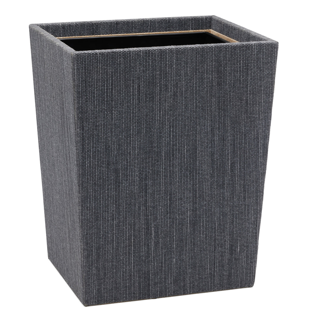 Galway Cotton Jute Wastebasket Rectangle (Slate Blue)