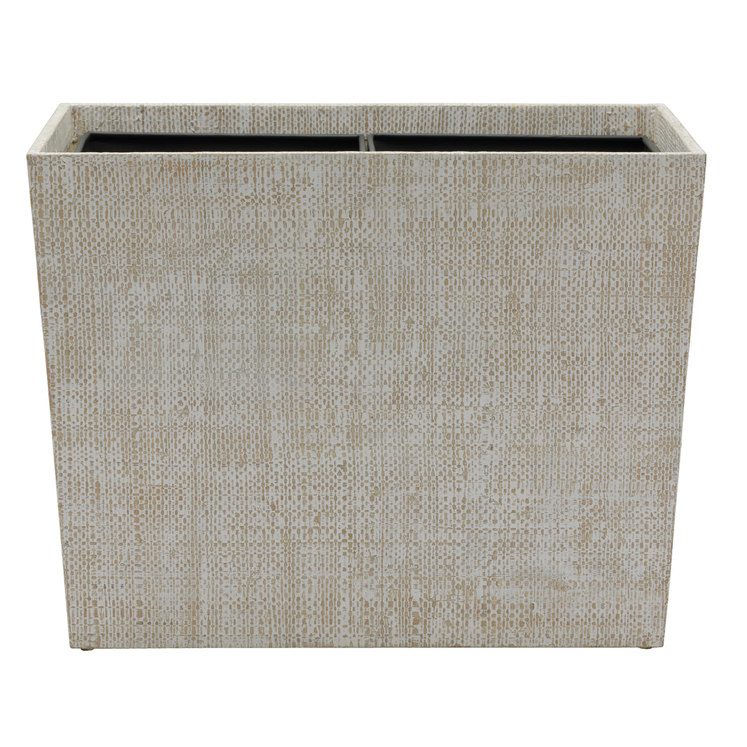 Ghent Bagor Grass Double Waste Basket (Whitewashed)