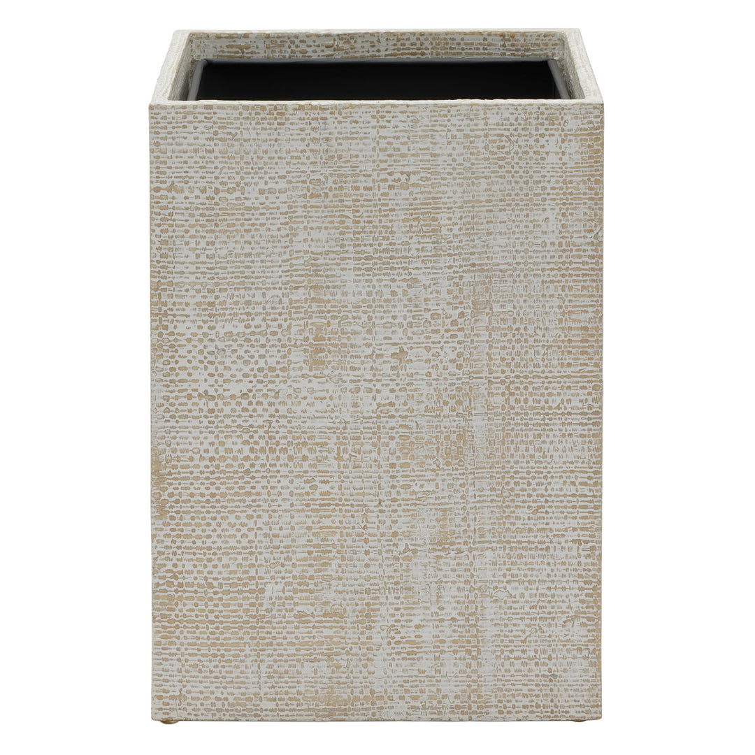 Ghent Bagor Grass Square Waste Basket (Whitewashed)