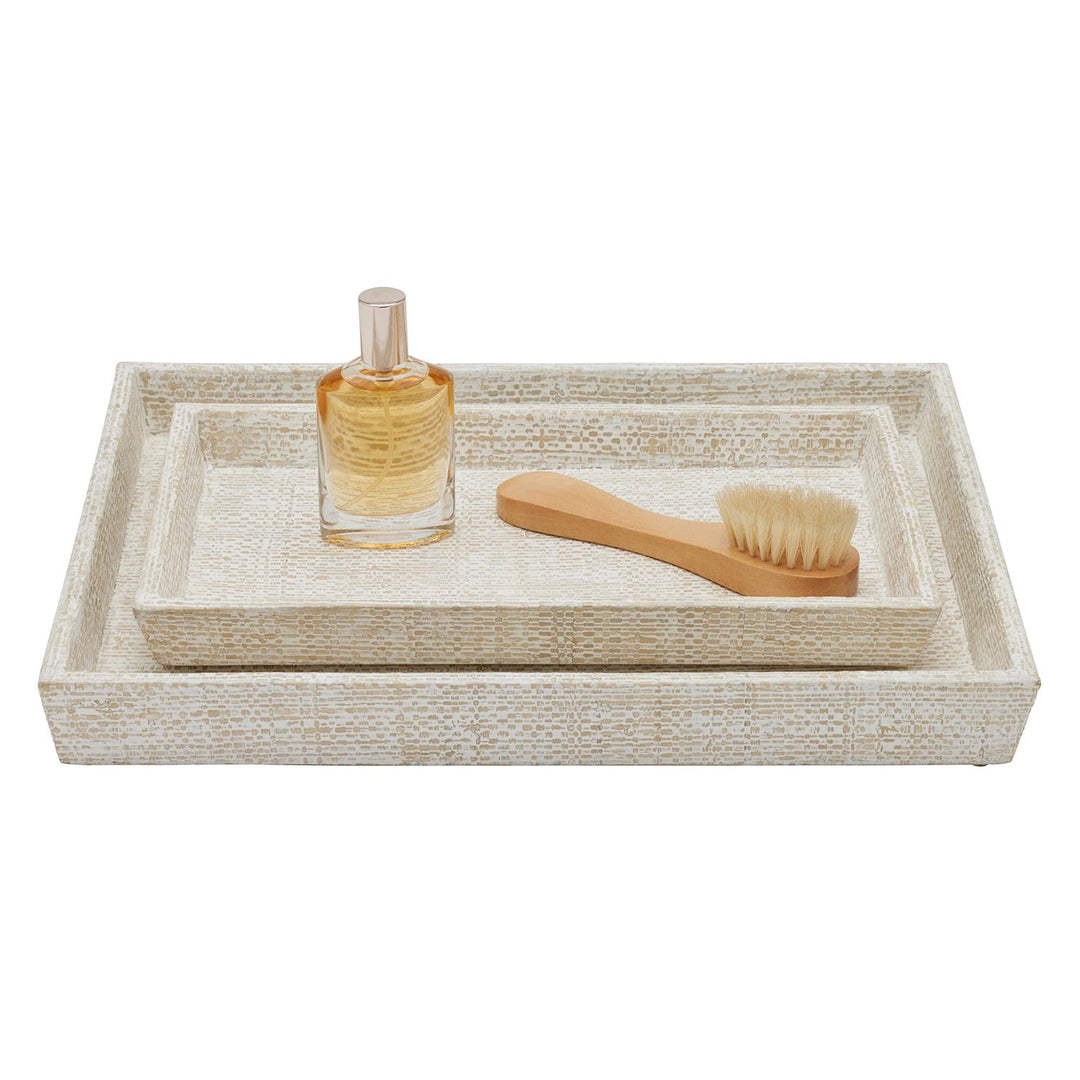 Ghent Bagor Grass Tray Set/2 (Whitewashed)