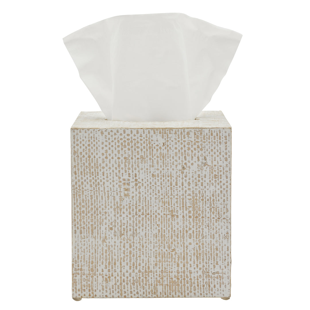 Ghent Bagor Grass Square Tissue Box (Whitewashed)