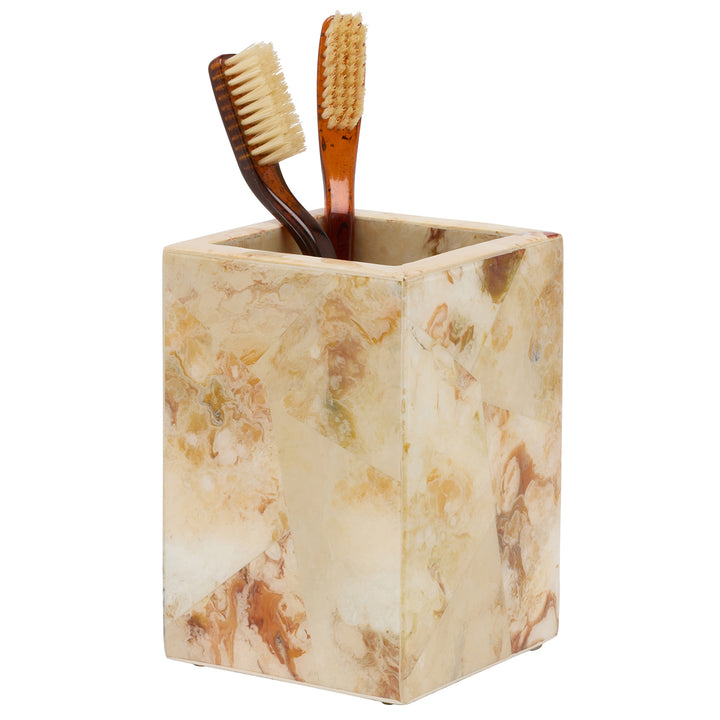 Gorman Faux Marble Horn Bathroom Accessories (Brown)