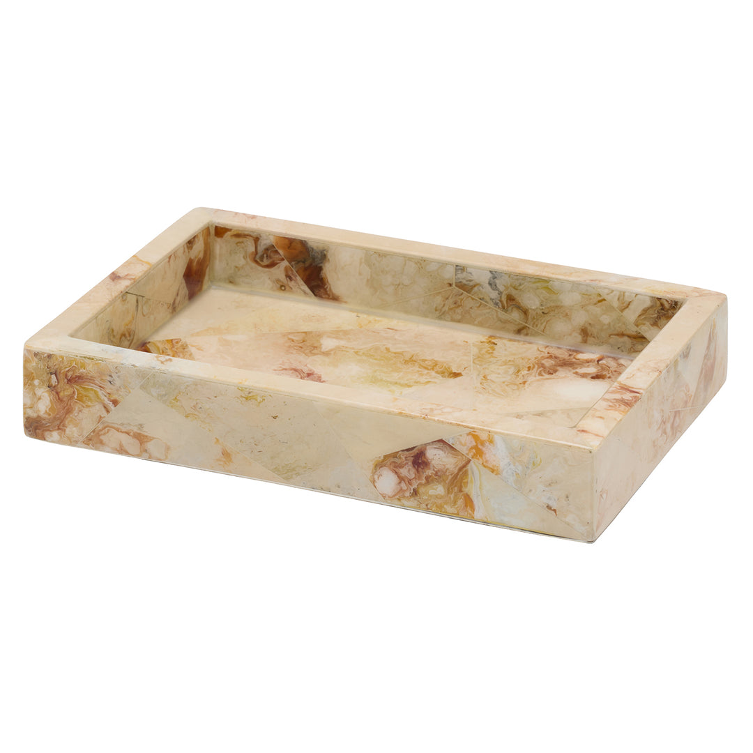 Gorman Faux Marble Horn Bathroom Accessories (Brown)
