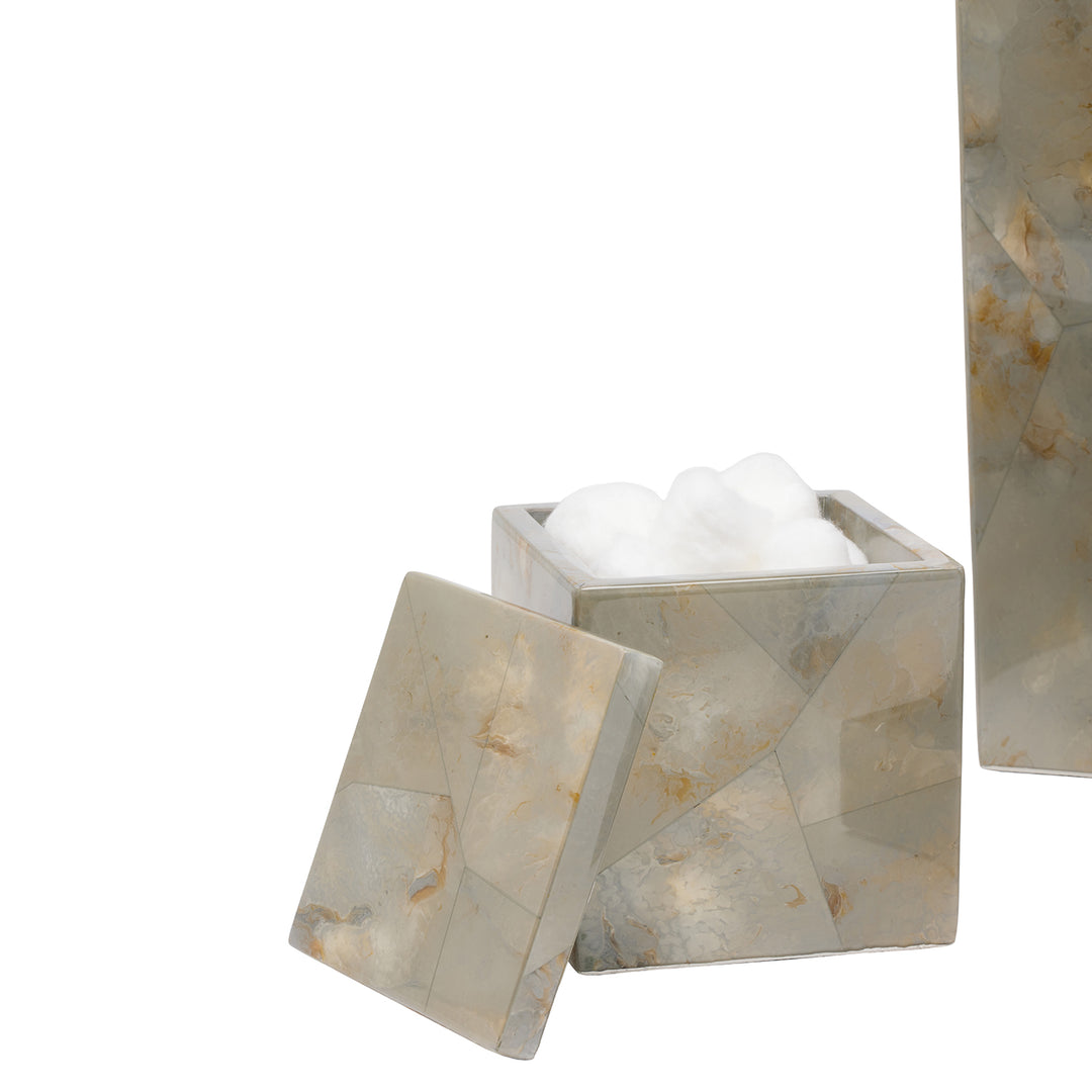 Gorman Faux Marble Horn Bathroom Accessories (Gray)