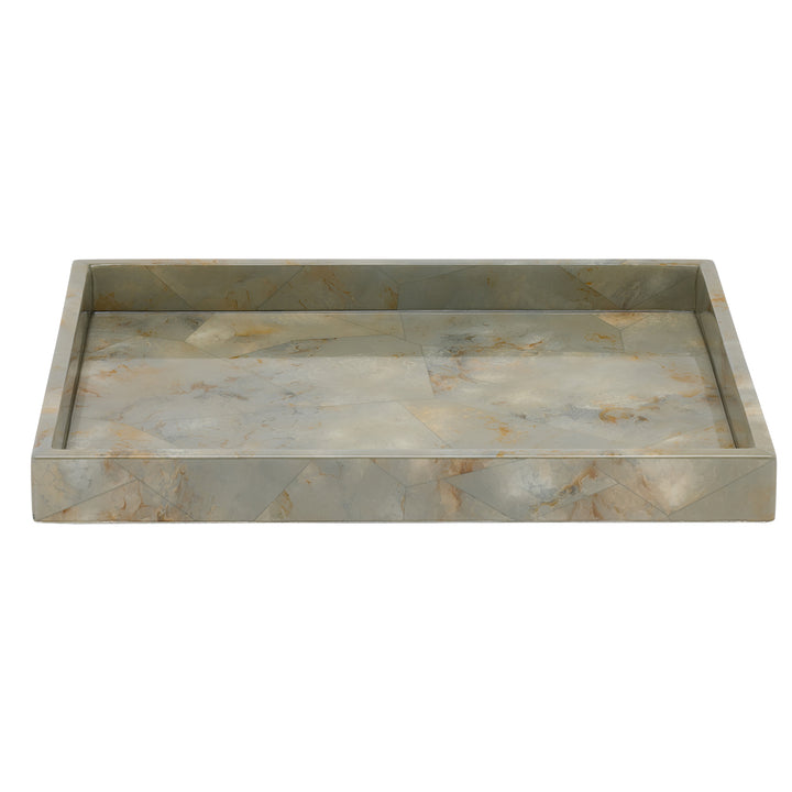 Gorman Faux Marble Horn Bathroom Accessories (Gray)