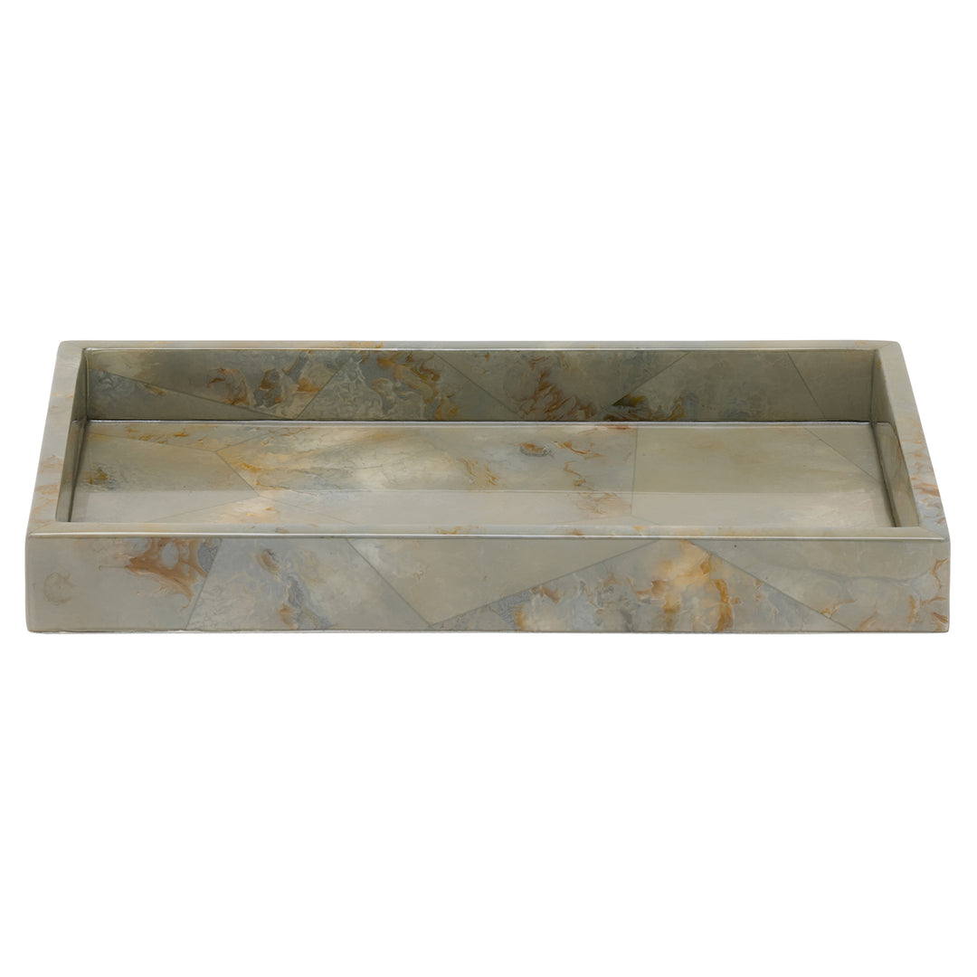 Gorman Faux Marble Horn Small Tray (Gray)
