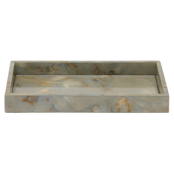 Gorman Faux Marble Horn Small Tray (Gray)