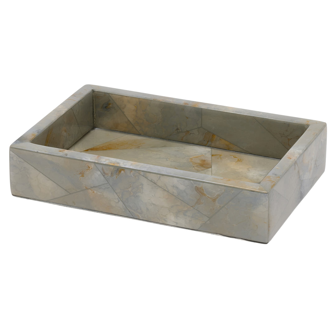 Gorman Faux Marble Horn Bathroom Accessories (Gray)