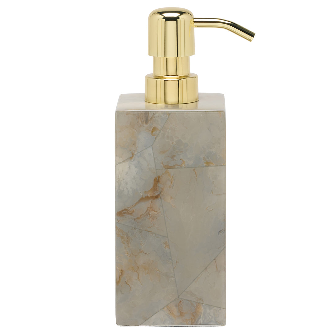 Gorman Faux Marble Horn Soap Dispenser (Gray)