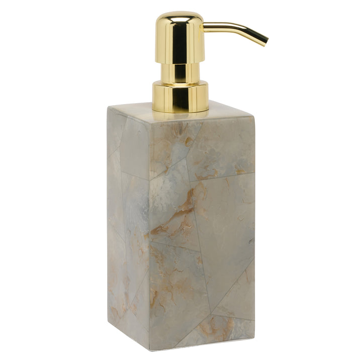Gorman Faux Marble Horn Soap Dispenser (Gray)
