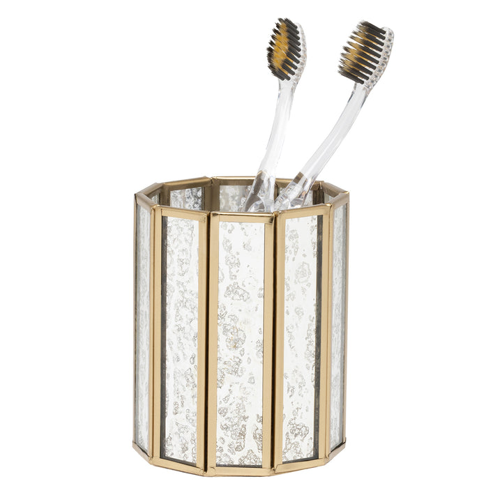 Grevena Antique Gold Brass/Glass Bathroom Accessories