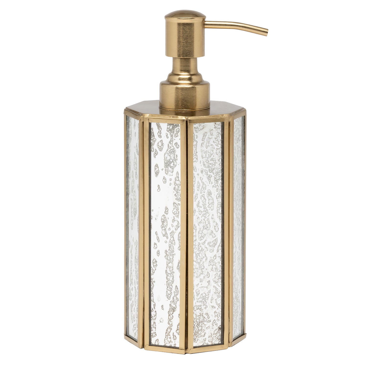 Grevena Antique Gold Brass/Glass Soap Dispenser