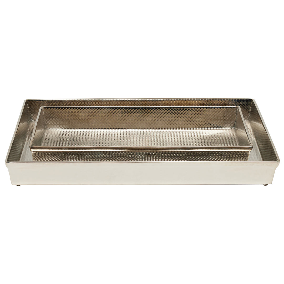 Hagen Stainless Steel Nested Trays Set/2 (Shiny Nickel)