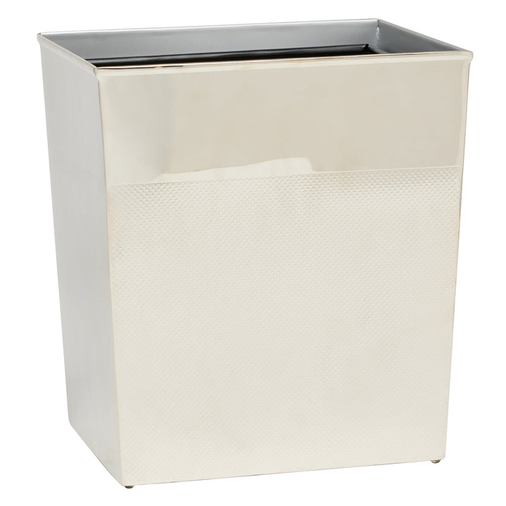 Hagen Stainless Steel Rectangle Wastebasket (Shiny Nickel)