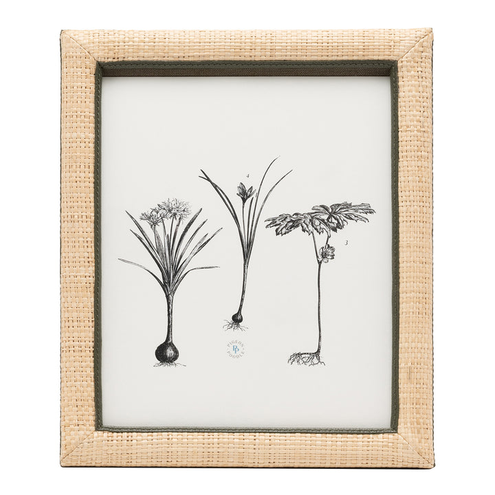 Hanford Natural Raffia/Forest Leather Picture Frame