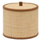 Hanford Natural Raffia/Leather Single Toilet Paper Holder Set/2 (Saddle)