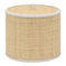 Hanford Natural Raffia/Leather Single Toilet Paper Holder Set/2 (White)