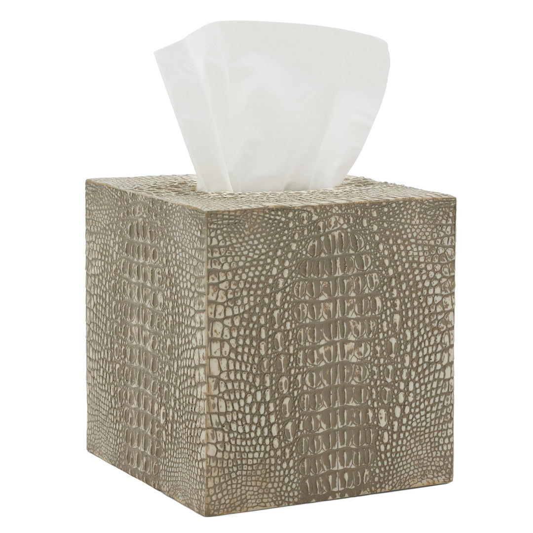 Hawen Faux Crocodile Tissue Box Cover (Sand)