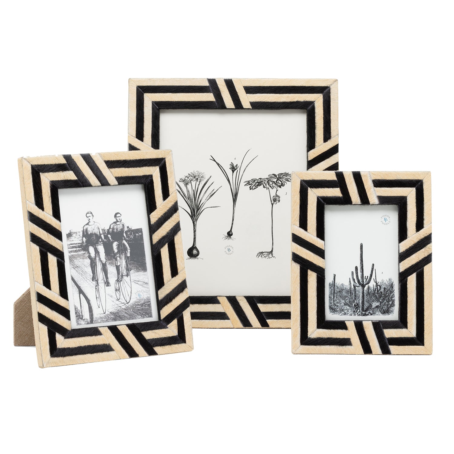 Helos Hair-On-Hide Picture Frames (Beige/Dark Brown) – Hudson & Vine